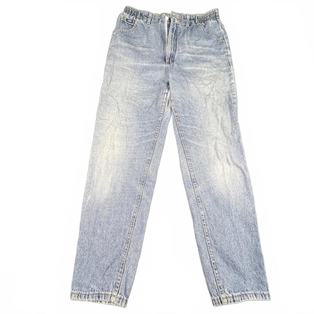 Women’s Lee Light Wash Mom Jeans – Size 12 – High Rise – Relaxed Tapered Fit